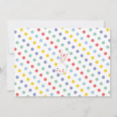 Cute Easter Bunny Polka Dot Brunch Uitnodiging (Achterkant)