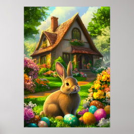Cute Easter Bunny Poster