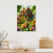 Cute Easter Bunny Poster (Keuken)