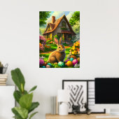 Cute Easter Bunny Poster (Thuiskantoor)