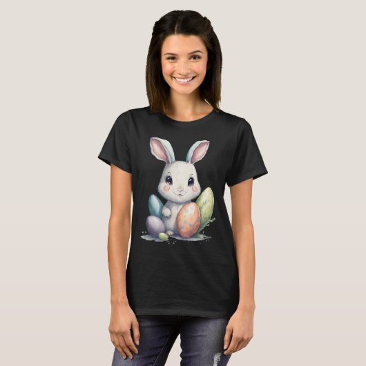 Cute Easter Bunny Pun Easter Eggs T-shirt (Voorkant volledig)