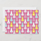 Cute Easter Bunny Rabbit Notitiekaartje (Achterkant)