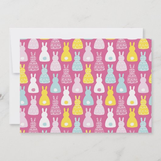 Cute Easter Bunny Rabbit Notitiekaartje (Achterkant)
