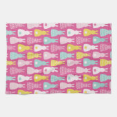 Cute Easter Bunny Rabbit patroon Theedoek (Horizontaal)