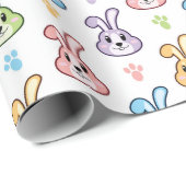 Cute Easter Bunny Rabbit Pattern | FEESTDAGEN Cadeaupapier (Rol Hoek)