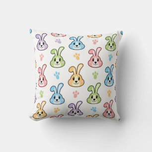 Cute Easter Bunny Rabbit Pattern   FEESTDAGEN Kussen