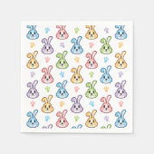 Cute Easter Bunny Rabbit Pattern | FEESTDAGEN Servet (Voorkant)