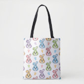 Cute Easter Bunny Rabbit Pattern | FEESTDAGEN Tote Bag (Voorkant)