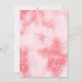 Cute Easter Bunny Rabbit Pink Floral Baby shower Kaart (Achterkant)