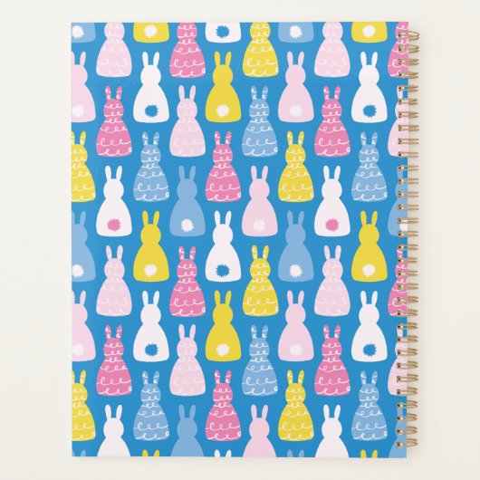 Cute Easter Bunny Rabbit Planner (Achterkant)