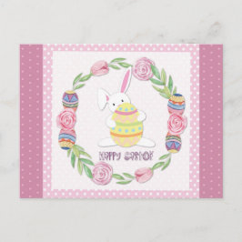 Cute Easter Bunny Rabbit Polka Dots Briefkaart