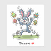 Cute Easter Bunny Rabbit Sticker (Vel)