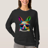 Cute Easter Bunny Rabbit wearing Sunglasses T-shirt (Voorkant)