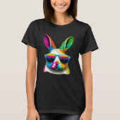Cute Easter Bunny Rabbit wearing Sunglasses T-shirt (Voorkant)