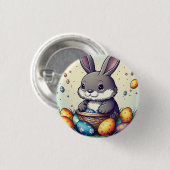 Cute Easter Bunny Ronde Button 3,2 Cm (Voorkant /achterkant)