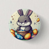 Cute Easter Bunny Ronde Button 3,2 Cm (Voorkant)
