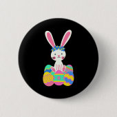 Cute Easter Bunny Ronde Button 5,7 Cm (Voorkant)