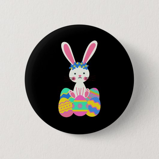 Cute Easter Bunny Ronde Button 5,7 Cm (Voorkant)