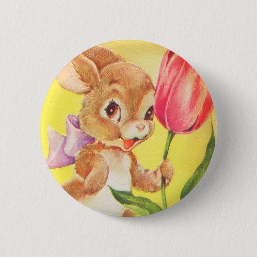 Cute Easter Bunny Ronde Button 5,7 Cm (Voorkant)