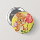 Cute Easter Bunny Ronde Button 5,7 Cm (Voorkant /achterkant)