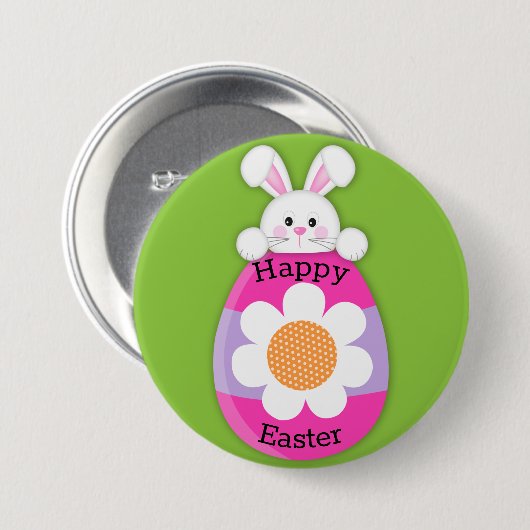 Cute Easter Bunny Ronde Button 7,6 Cm (Voorkant /achterkant)