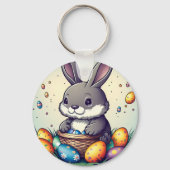 Cute Easter Bunny Sleutelhanger (Voorkant)