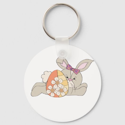 Cute Easter Bunny Sleutelhanger (Achterkant)