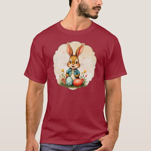 Cute Easter Bunny – Soft Frame - camiseta T-shirt (Voorkant)
