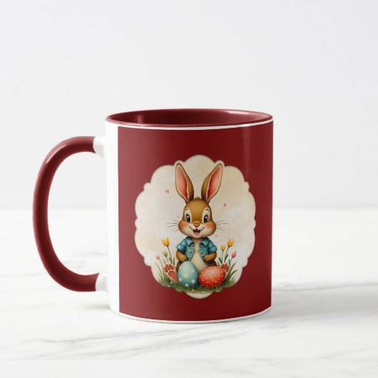 Cute Easter Bunny – Soft Frame - caneca Mok (Links)