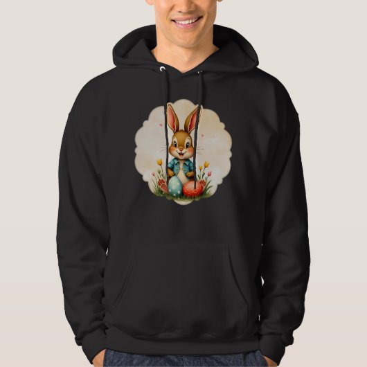 Cute Easter Bunny – Soft Frame - moletom Hoodie (Voorkant)