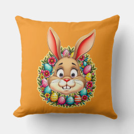 Cute Easter Bunny – Spring Flowers almofada Kussen