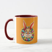 Cute Easter Bunny – Spring Flowers caneca Mok (Links)