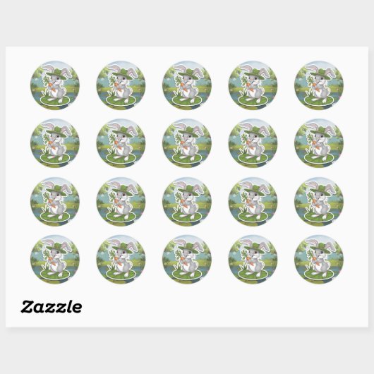 Cute Easter Bunny Sticker (Vel)