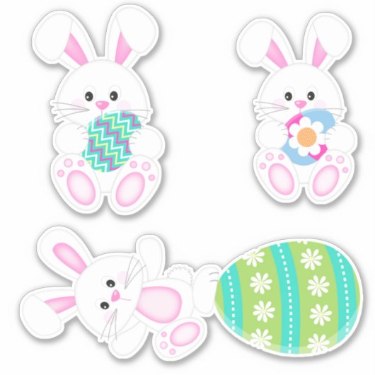 Cute Easter Bunny Sticker (Voorkant)