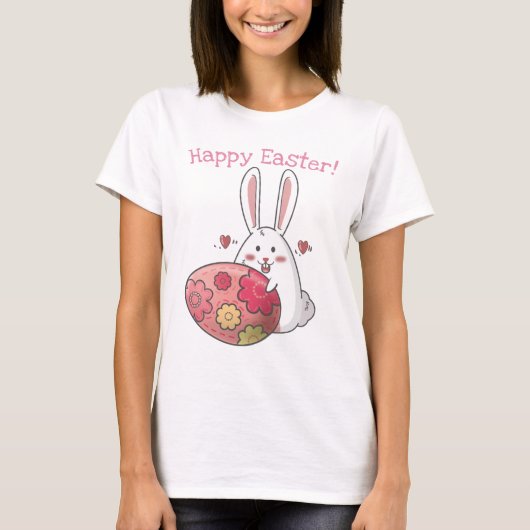 Cute Easter Bunny T-shirt (Voorkant)