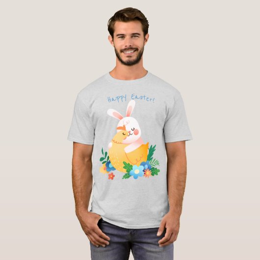 Cute Easter Bunny T-shirt (Voorkant volledig)