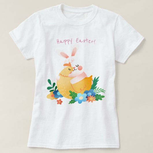Cute Easter Bunny T-shirt (Design voorkant)