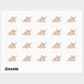 Cute Easter Bunny Vierkante Sticker (Vel)