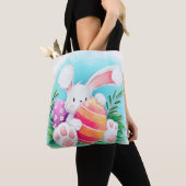 Cute Easter Bunny-Waterverf | Canvas tas (Dichtbij)
