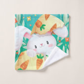 Cute Easter Bunny-Waterverf | Handdoekset Bad Handdoek (Wasdoekje)