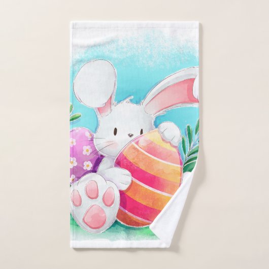 Cute Easter Bunny-Waterverf | Handdoekset Bad Handdoek (Handdoek)