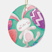 Cute Easter Bunny-Waterverf | Keramische siervoorw Keramisch Ornament (Links)