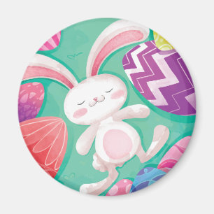 Cute Easter Bunny-Waterverf   Magneet
