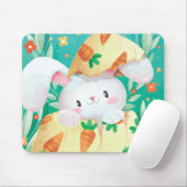 Cute Easter Bunny-Waterverf | Mousepad Muismat (Met muis)