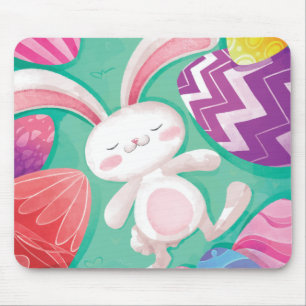 Cute Easter Bunny-Waterverf   Mousepad Muismat
