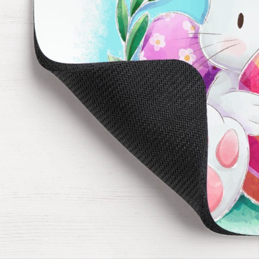 Cute Easter Bunny-Waterverf | Mousepad Muismat (Hoek)