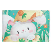 Cute Easter Bunny-Waterverf | Proefcase Kussensloop (Achterkant-Links)