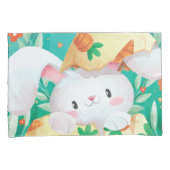 Cute Easter Bunny-Waterverf | Proefcase Kussensloop (Voorkant-Rechts)