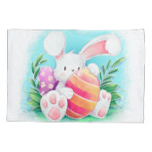 Cute Easter Bunny-Waterverf | Proefcase Kussensloop (Achterkant-Links)