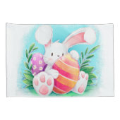 Cute Easter Bunny-Waterverf | Proefcase Kussensloop (Achterkant-Rechts)